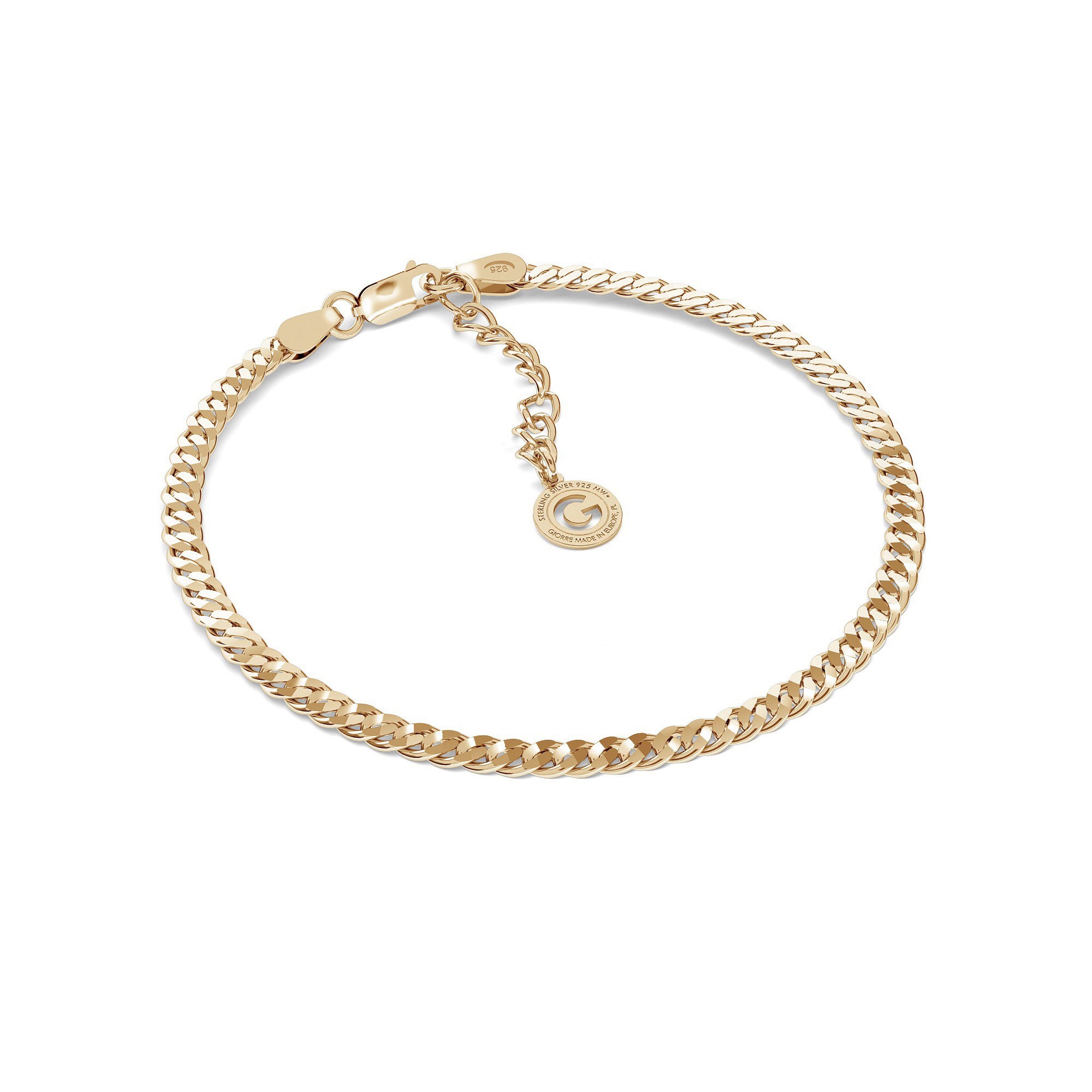 Curd chain bracelet  T°ra'vel'' , Silver 925