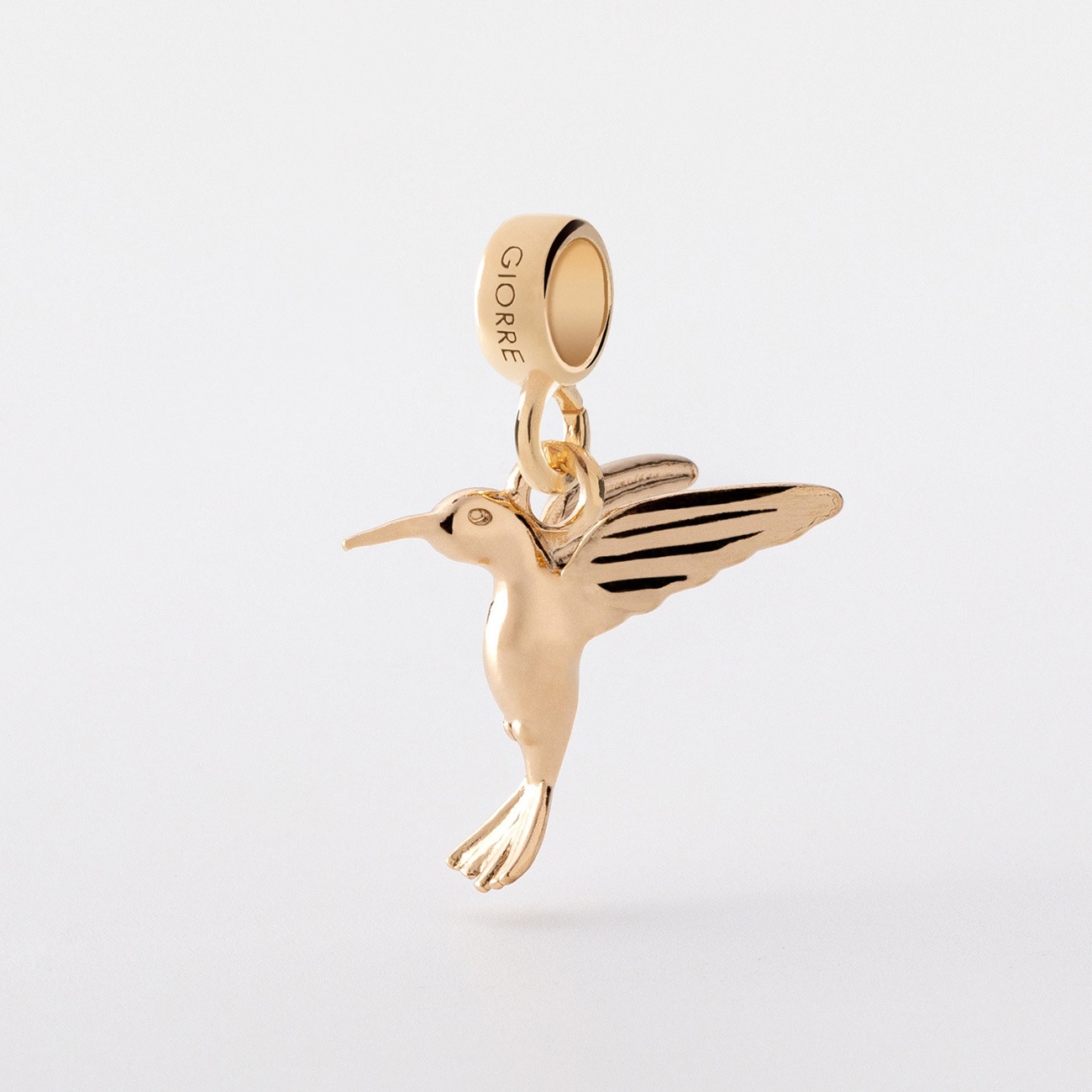 CHARM 20, HUMMING-BIRD, SILVER 925,  RHODIUM OR GOLD PLATED
