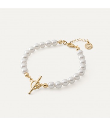 Pearls bracelet - charms base, sterling silver 925