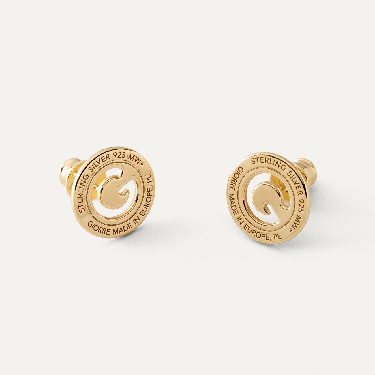 EARRINGS GIORRE BRAND, STERLING SILVER (925) RHODIUM OR GOLD PLATED