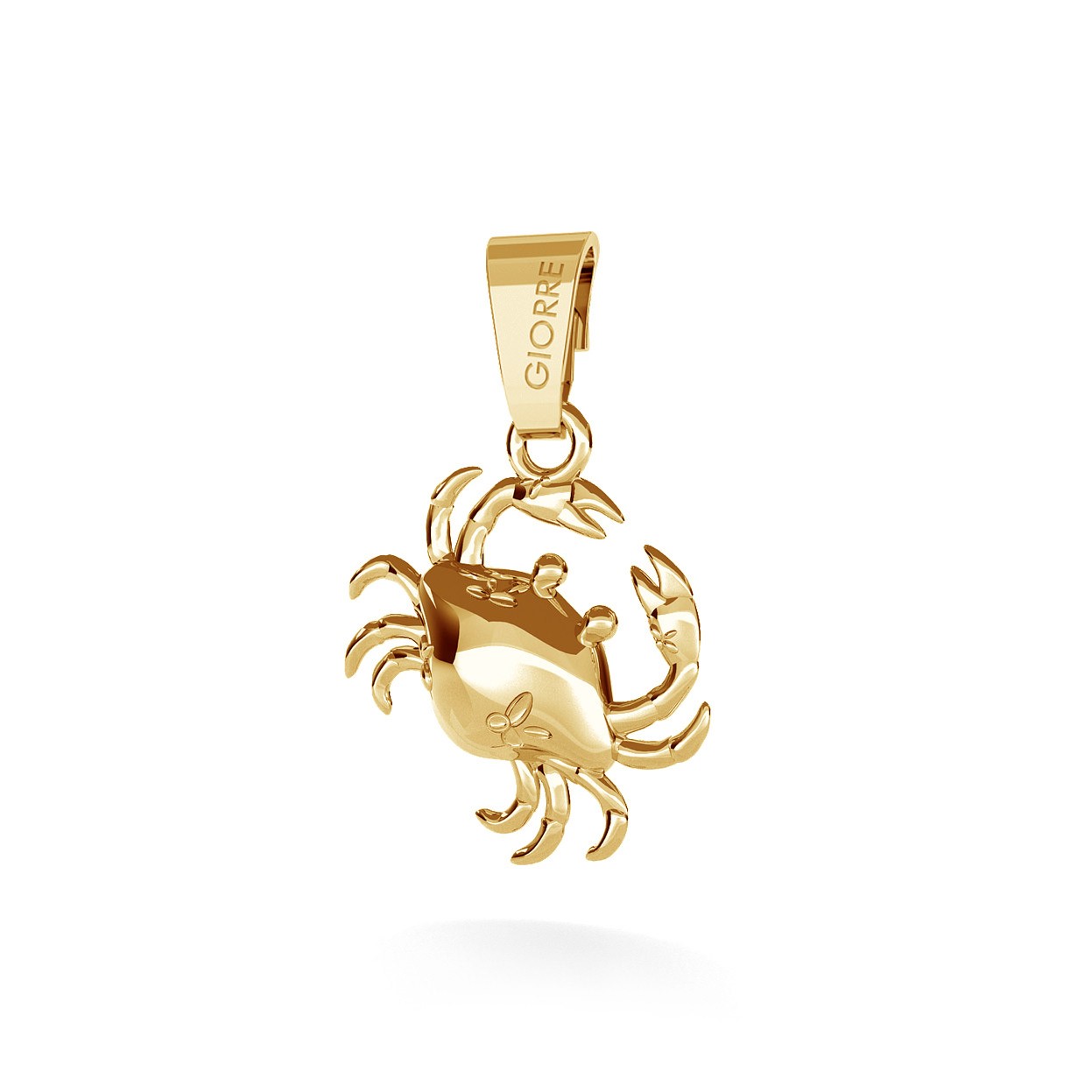 CHARM 34, CRAB, SILVER 925, RHODIUM OR GOLD PLATED