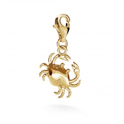 CHARM 34, CRAB, SILVER 925, RHODIUM OR GOLD PLATED
