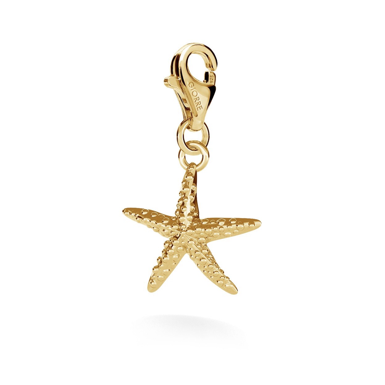 CHARM 19, STARFISH, SILVER 925,  RHODIUM OR GOLD PLATED