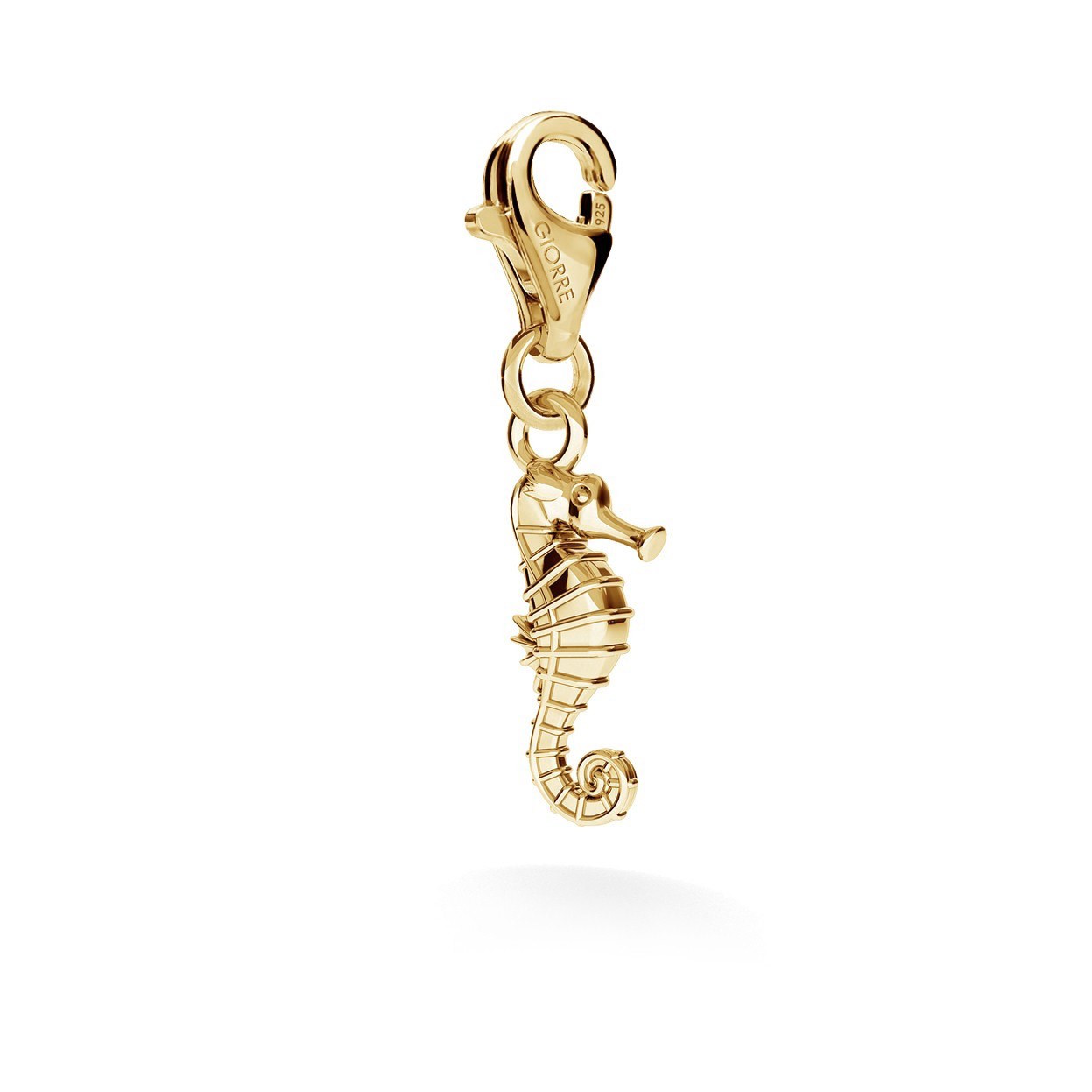CHARM 136, SEAHORSE, STERLING SILVER (925) RHODIUM OR GOLD PLATED