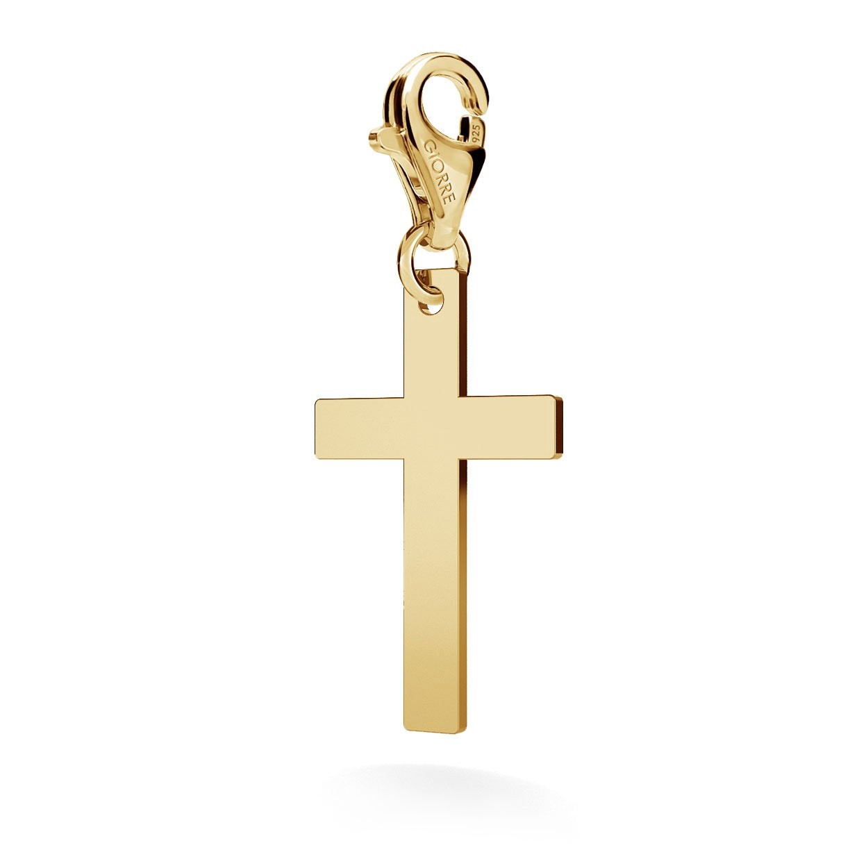 CHARM 27, CROSS, SILVER 925, RHODIUM OR GOLD PLATED