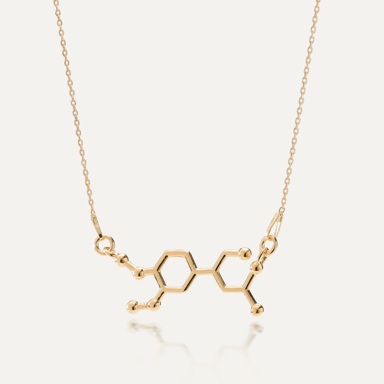 NECKLACE VITAMIN C CHEMICAL FORMULA, STERLING SILVER 925