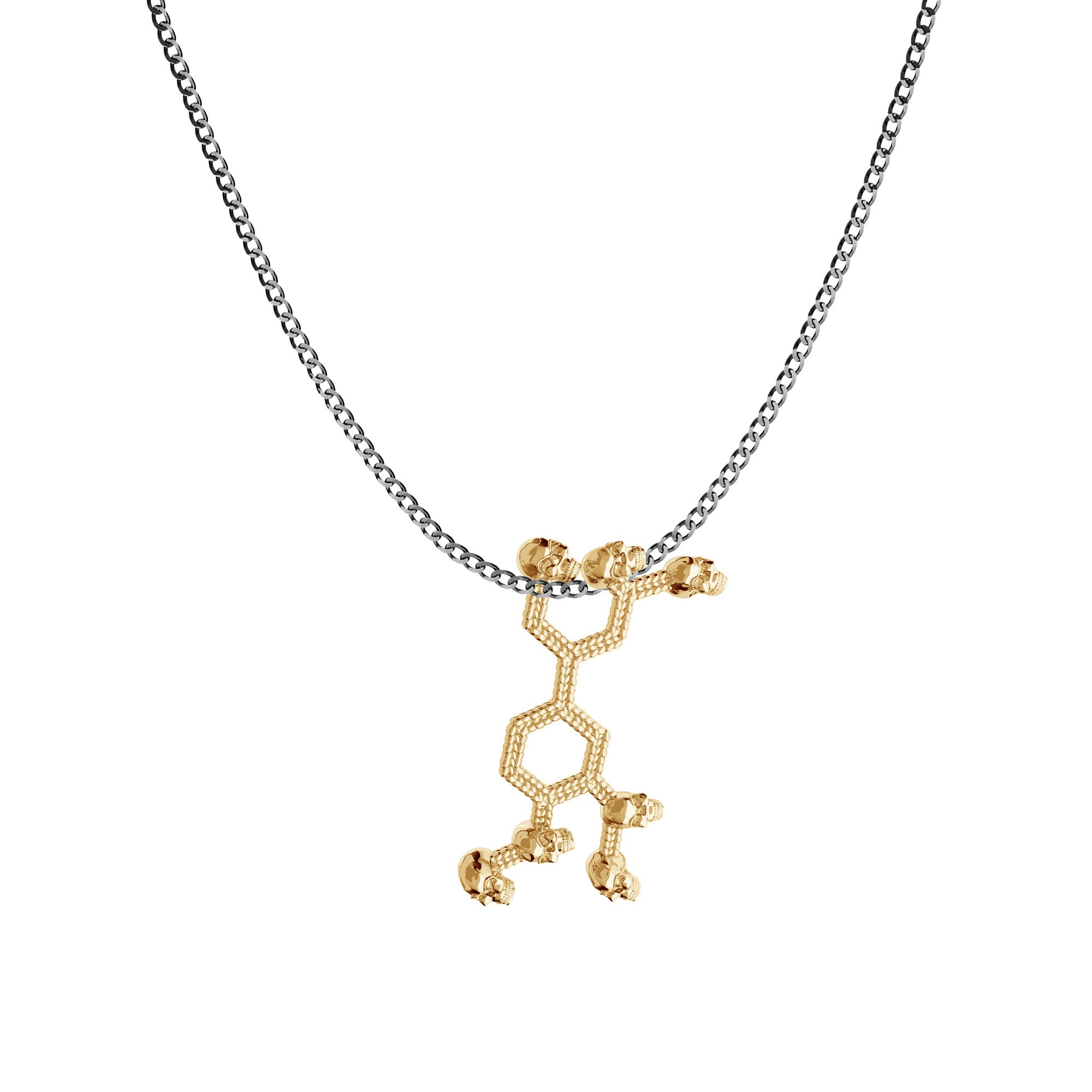 TESTOSTERONE CHEMICAL FOMULE NECKLACE 925