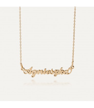 CARRIE STYLE NAME NECKLACE, RHODIUM OR 24K / 18K GOLD PLATED