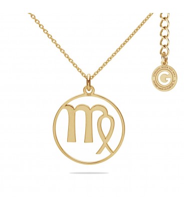 Virgin zodiac sign necklace silver 925