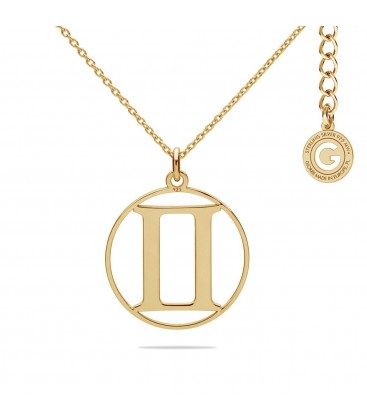 Necklace with zodiac sign - gemini, silver 925