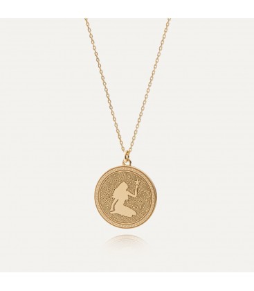 Virgo zodiac sign necklace, silver 925