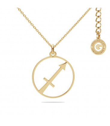 Necklace with zodiac sign - sagittarius, silver 925