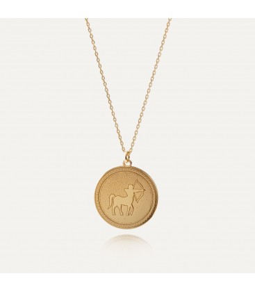Sagittarius zodiac sign necklace, silver 925