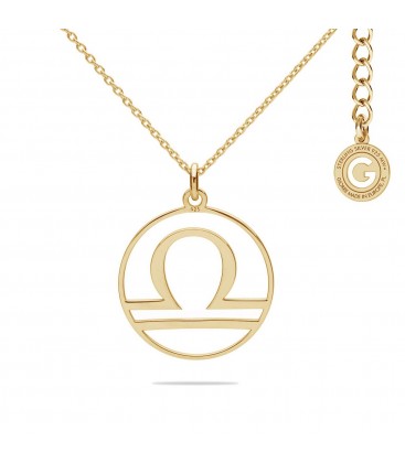 Necklace with zodiac sign - libra, silver 925