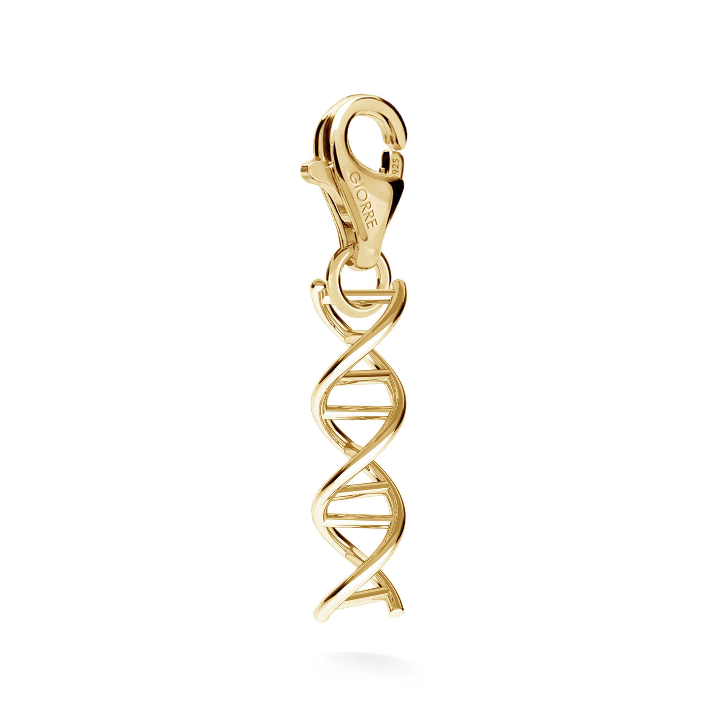 Wzór DNA srebrny charms 925