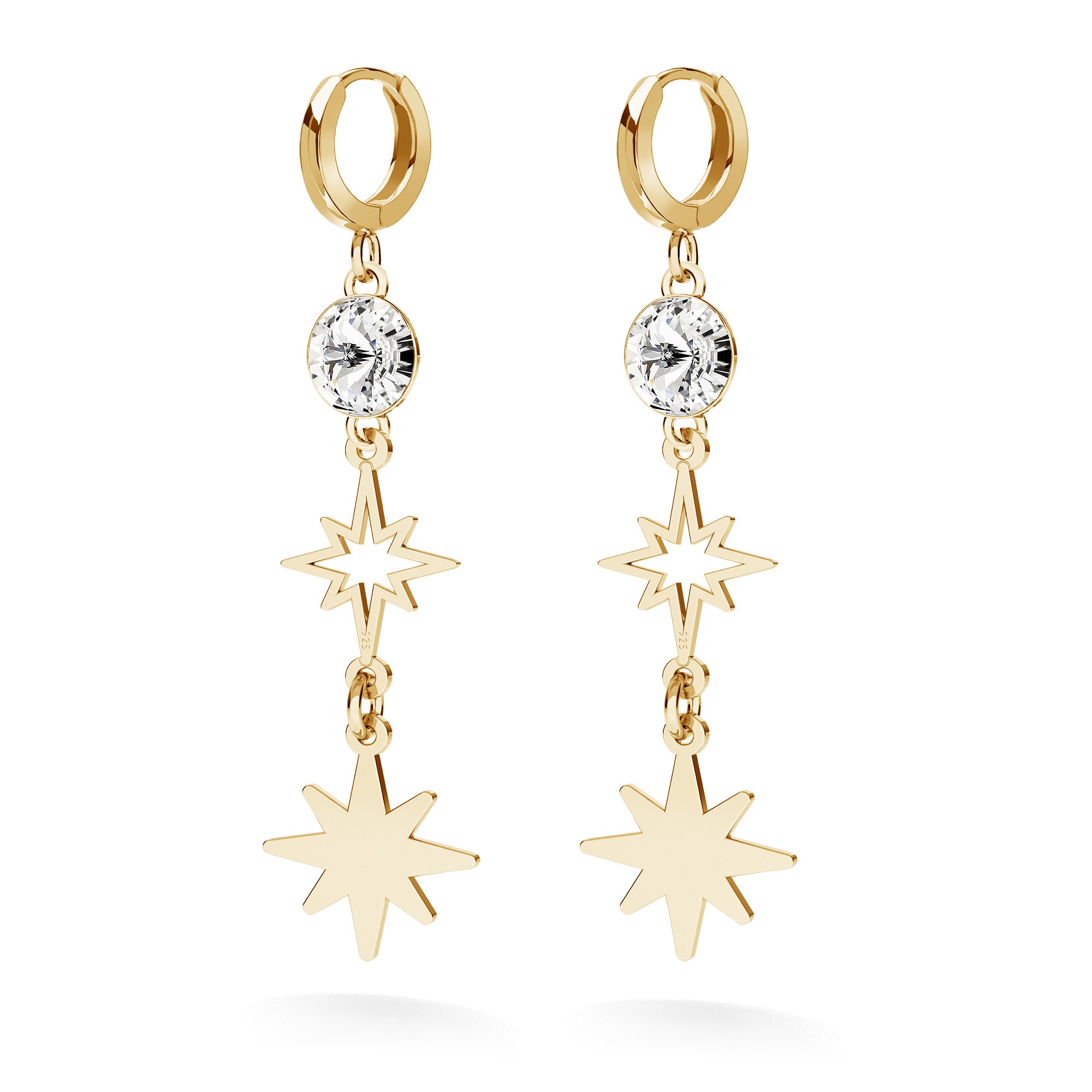STAR earrings sterling silver 925