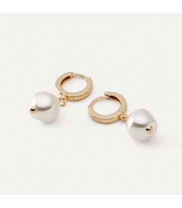 Ohrringe mit Perlen, 925er Silber