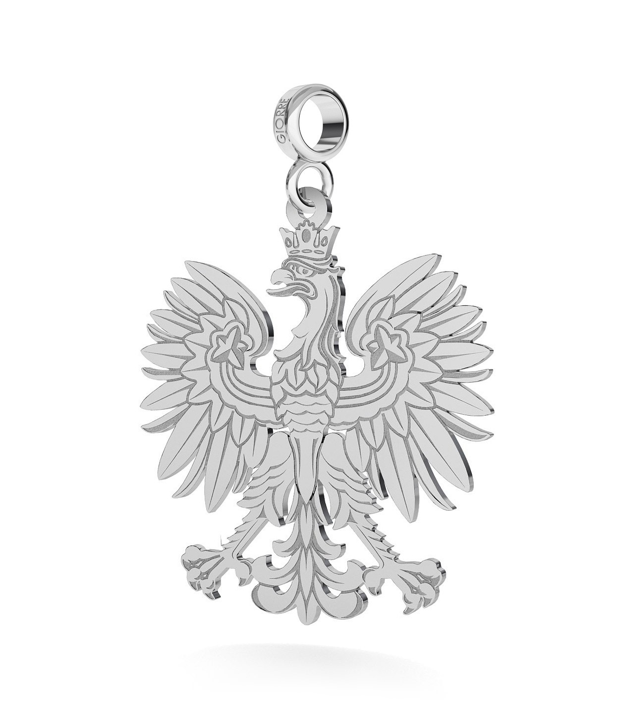 Silver charms pendant beads - eagle, patriot