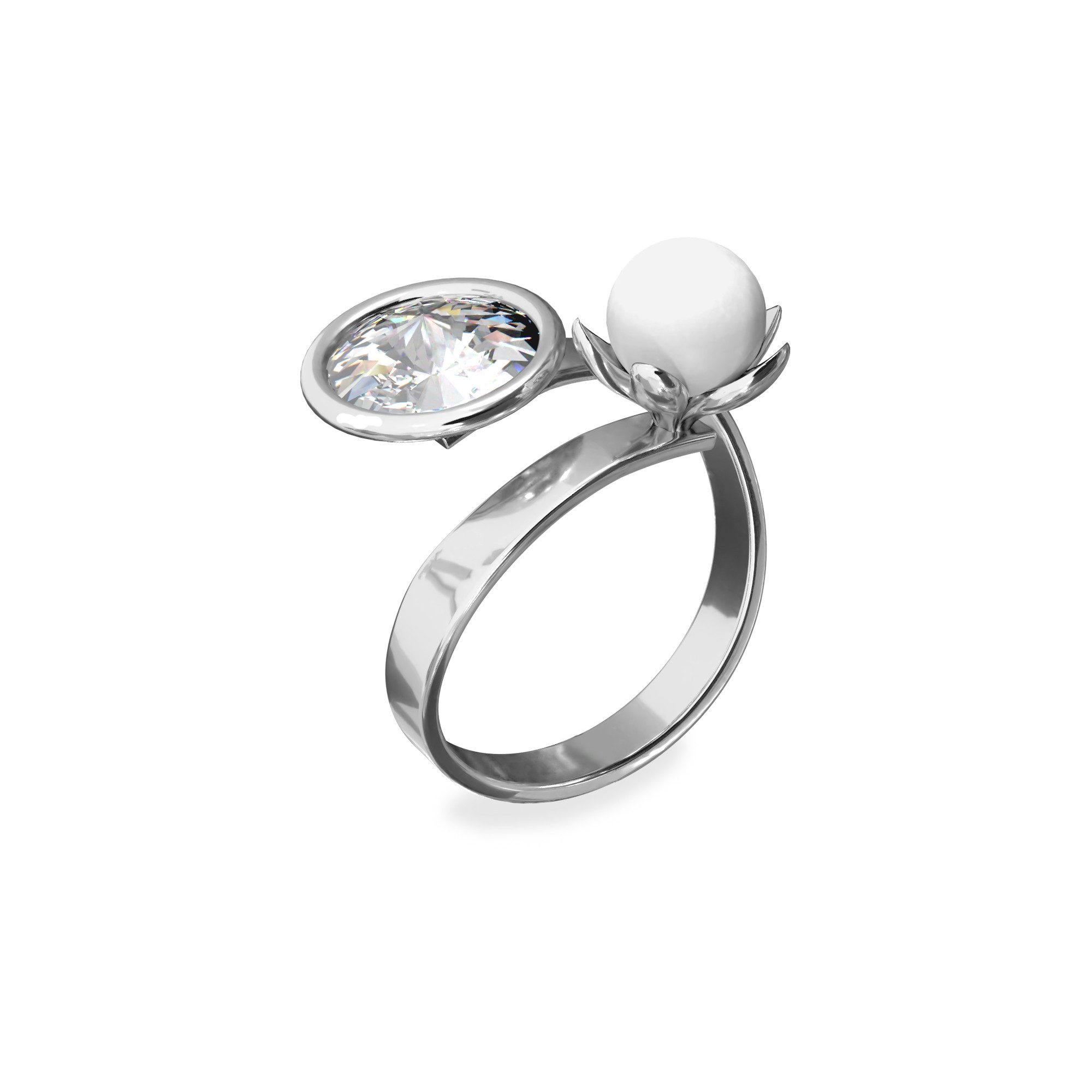 Perlen ring, silber 925 My RING™