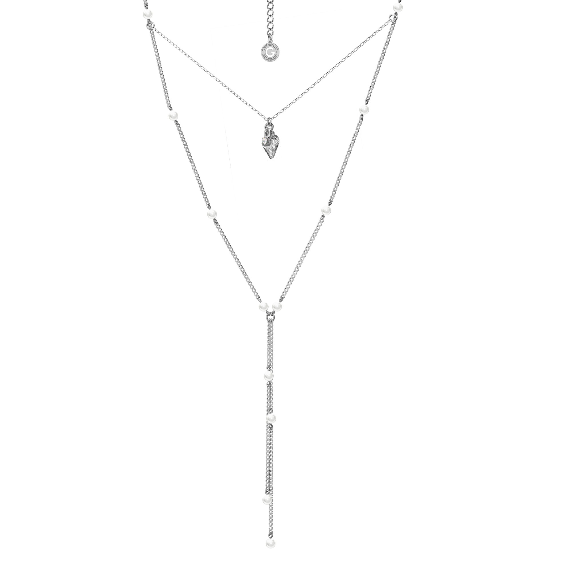 Perlenhalsband mit Spiegel sterling silber 925
