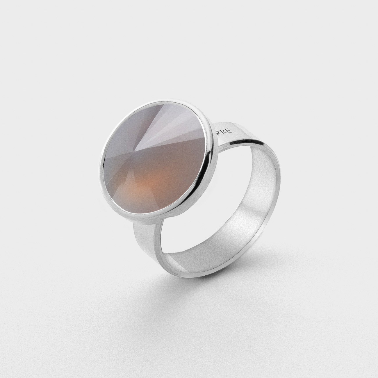 Srebrny pierścionek z kwarcem, srebro 925