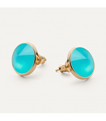 Silver earrings - blue chalcedony