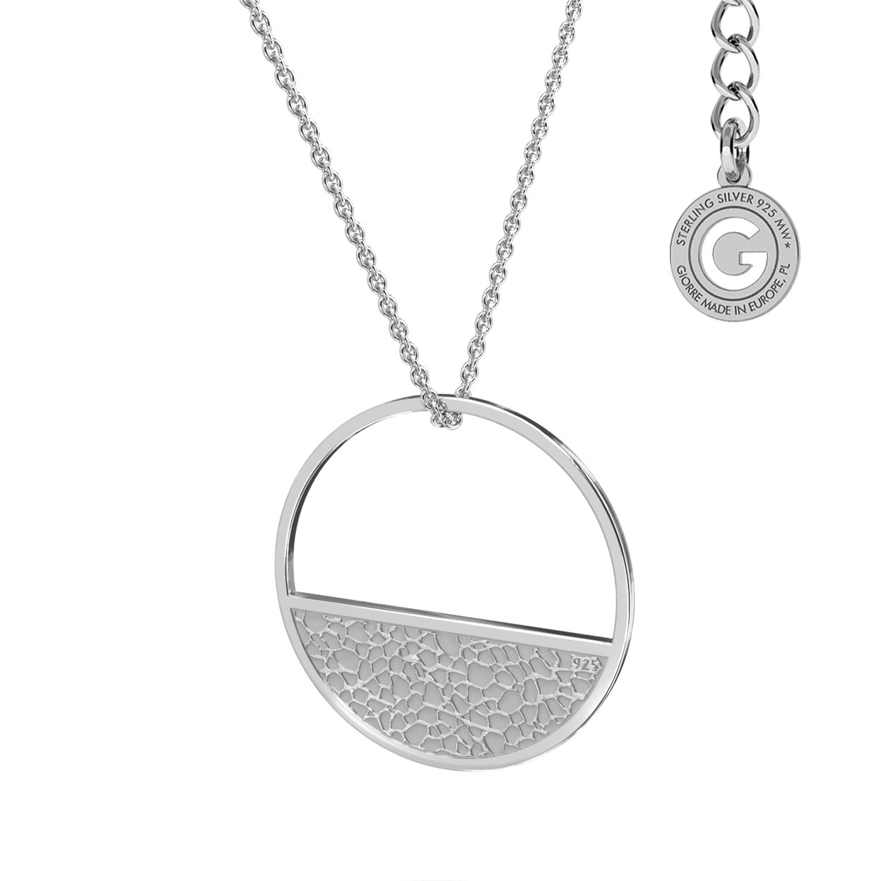 Naszyjnik figura geometryczna koło, srebro 925