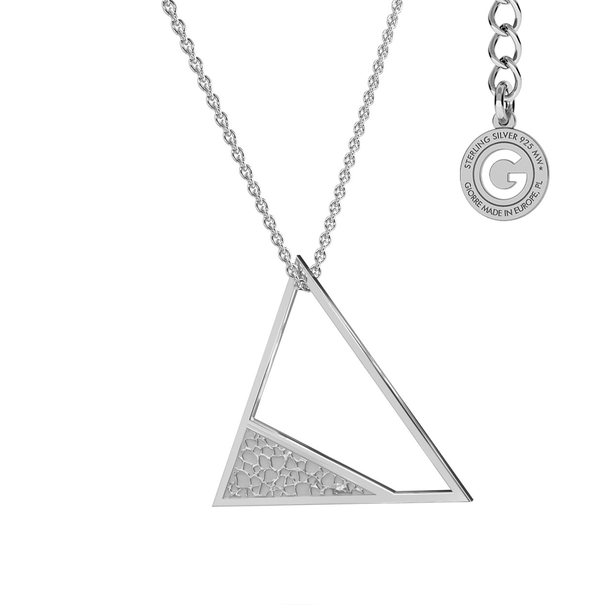 Geometrische halskette Dreieck anhänger silber 925