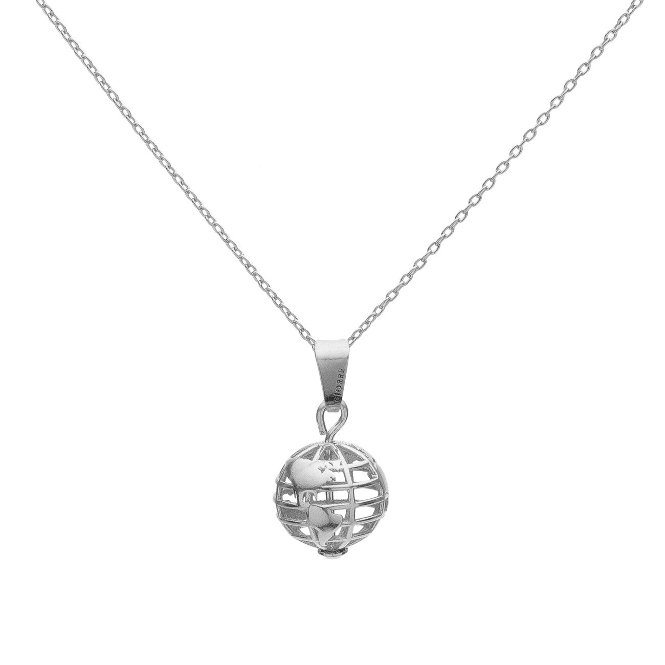 Planet earth necklace, Silver 925