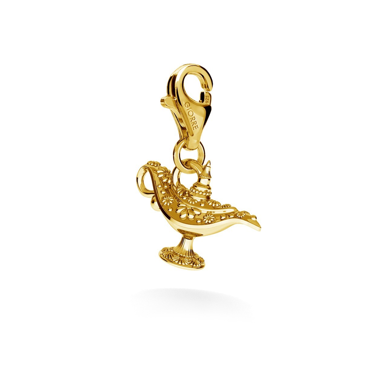 CHARM 137, ALLADIN'S LAMP, STERLING SILVER (925) RHODIUM OR GOLD PLATED