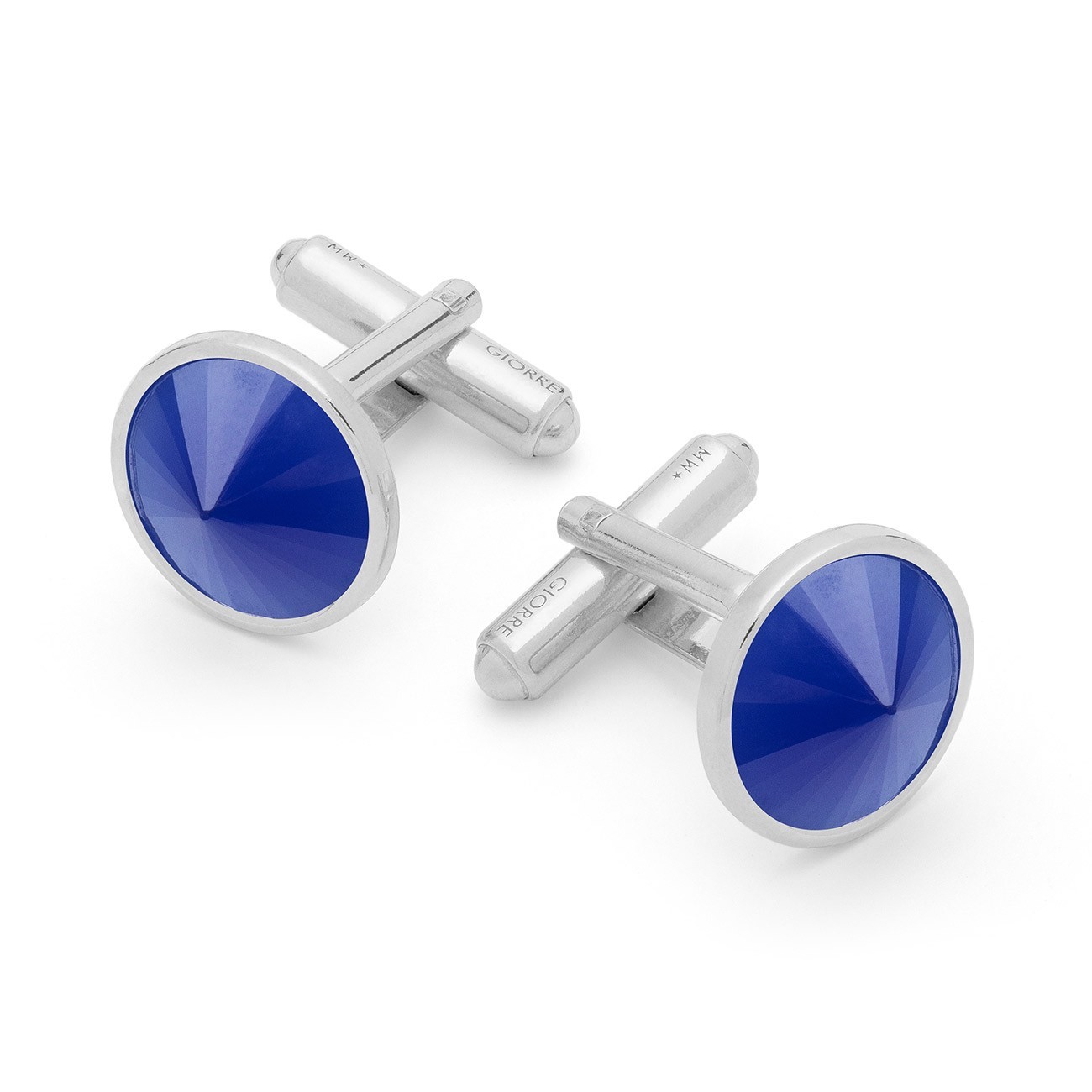Cufflinks with natural stones, sterling silver 925