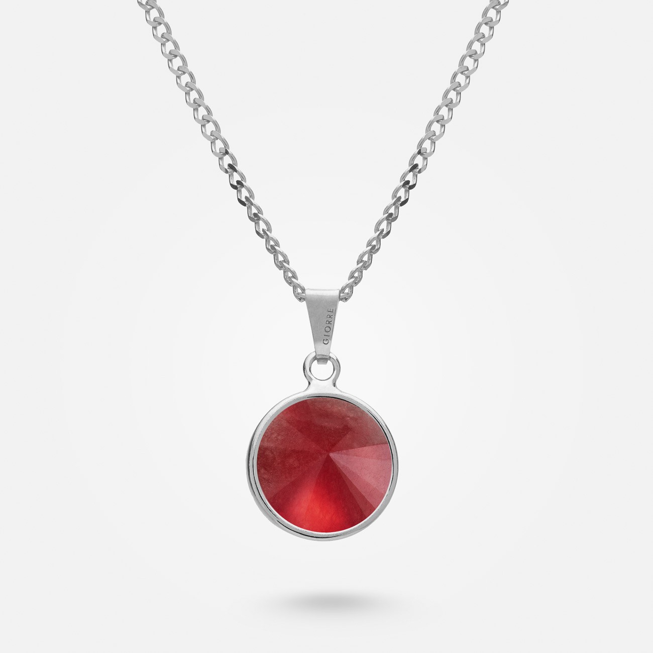 Necklace with natural stone, sterling silver 925