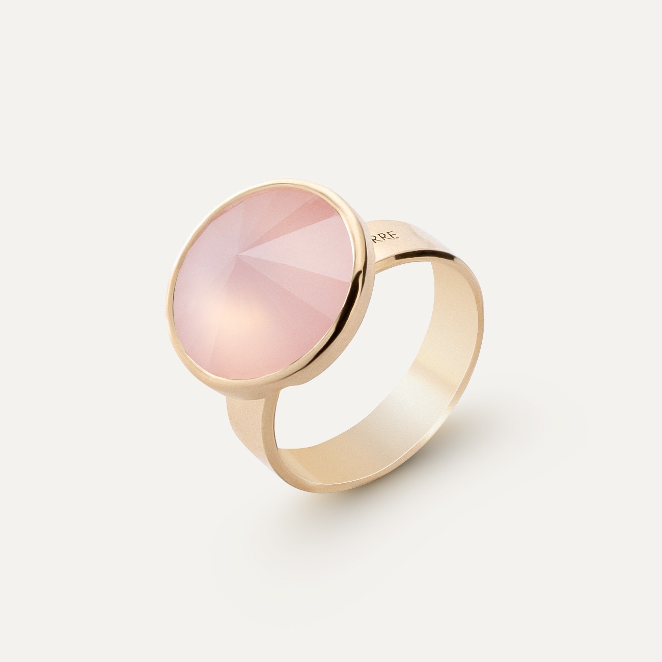 Srebrny pierścionek z różowym kwarcem_41571