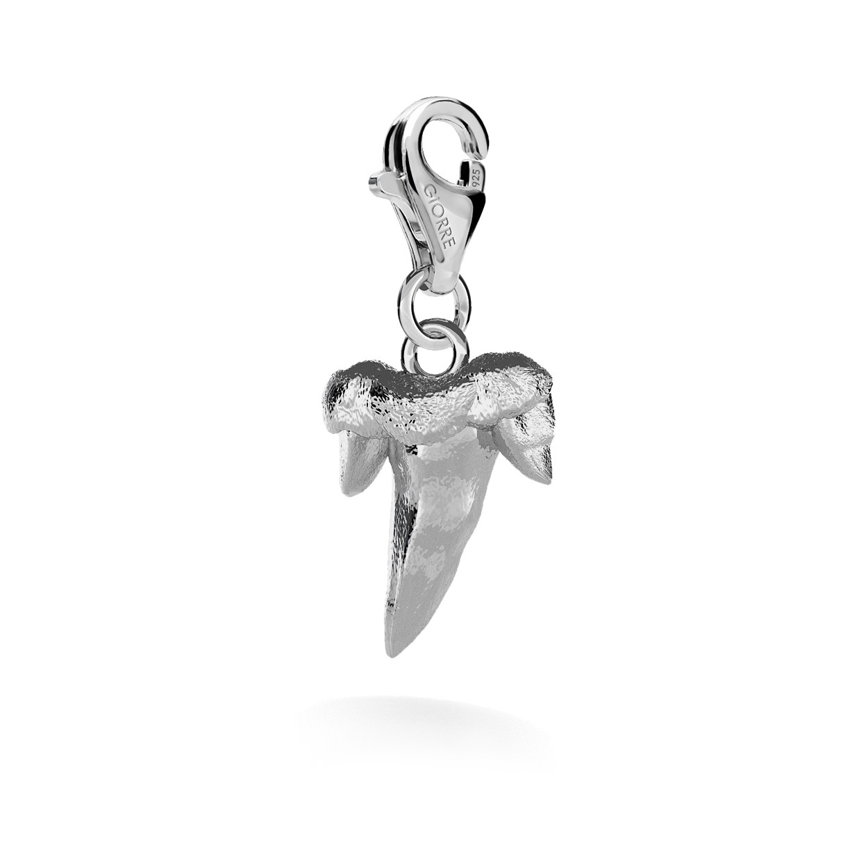 CHARM 18, TOOTH SHARK, SILVER 925, RHODIUM OR GOLD PLATED