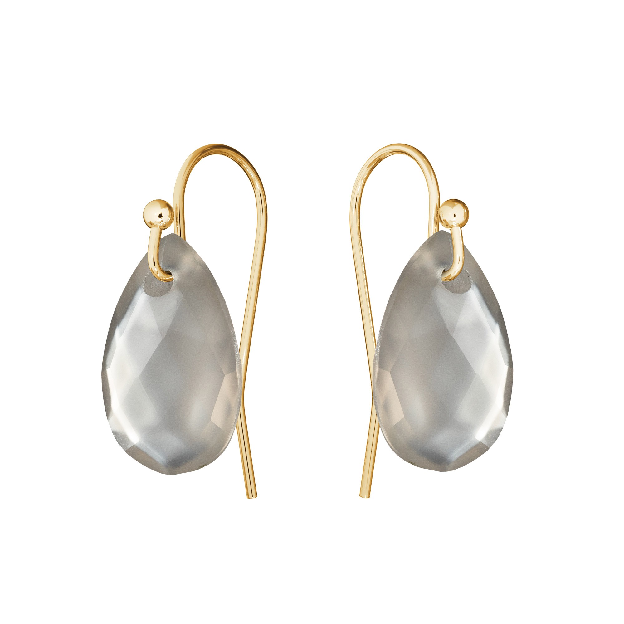 Ohrringe mit natur Gavbari stein, gold 585