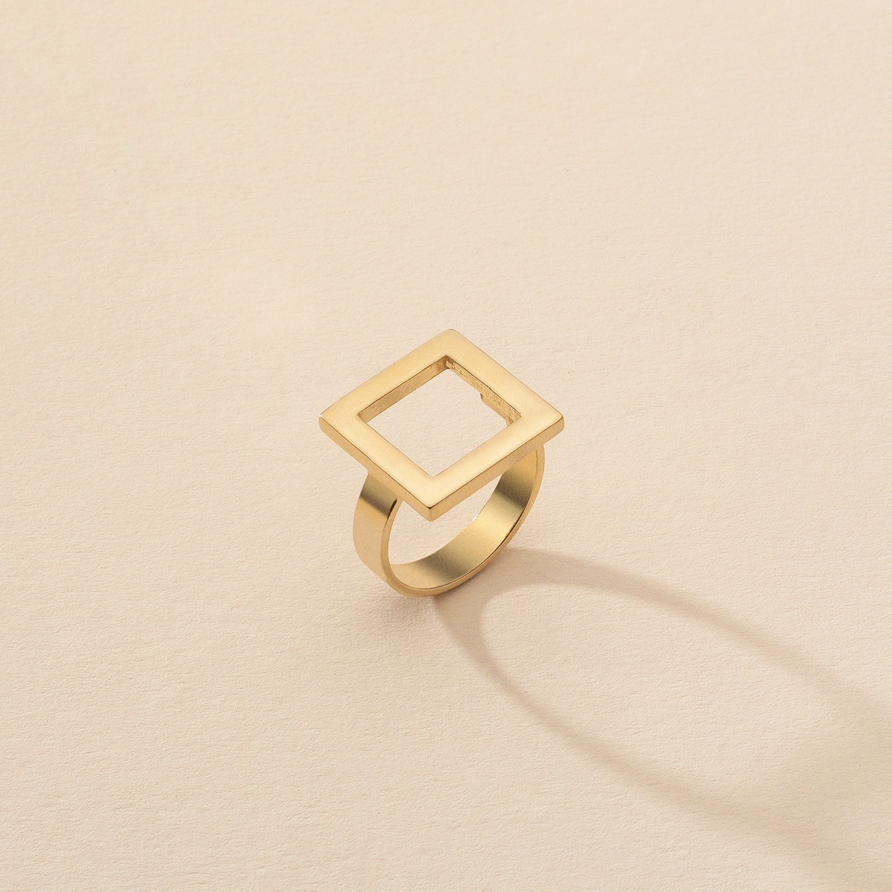 Geometrische runder ring, silber 925