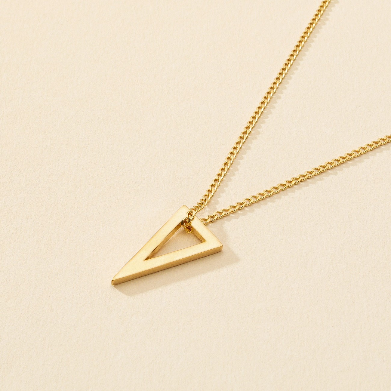 Collier géométrique pendentif triangle argent 925