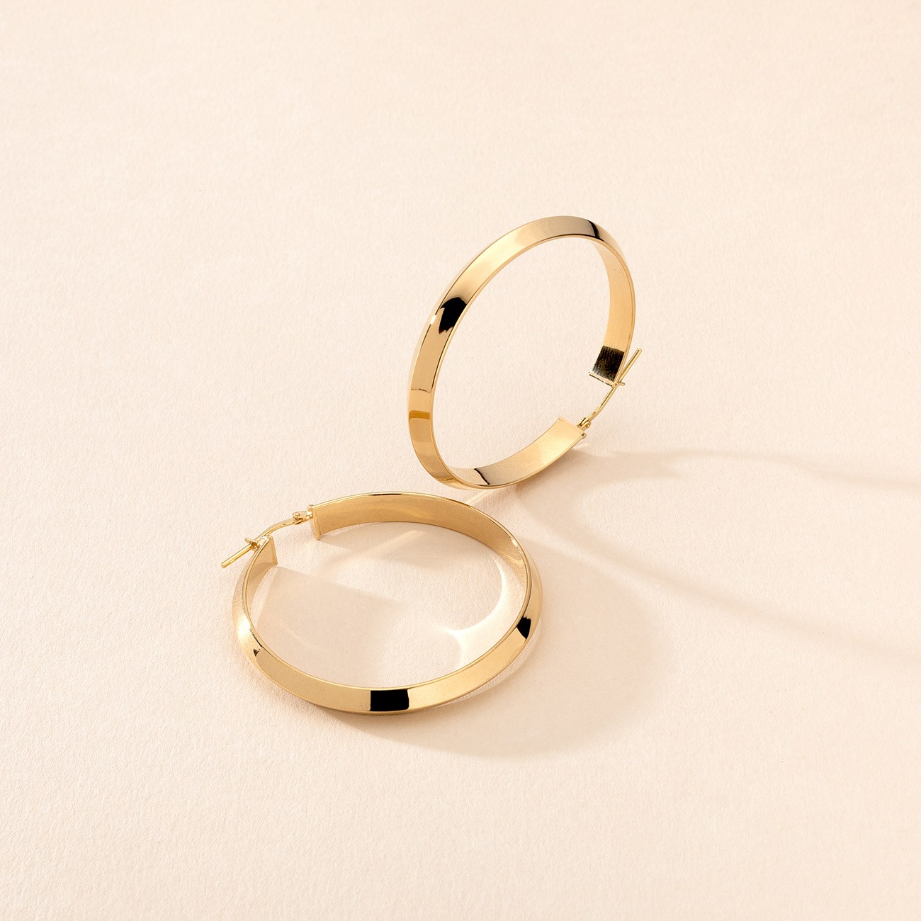 Round hoop earrings 2,5 cm with clasp, silver 925, XENIA x GIORRE