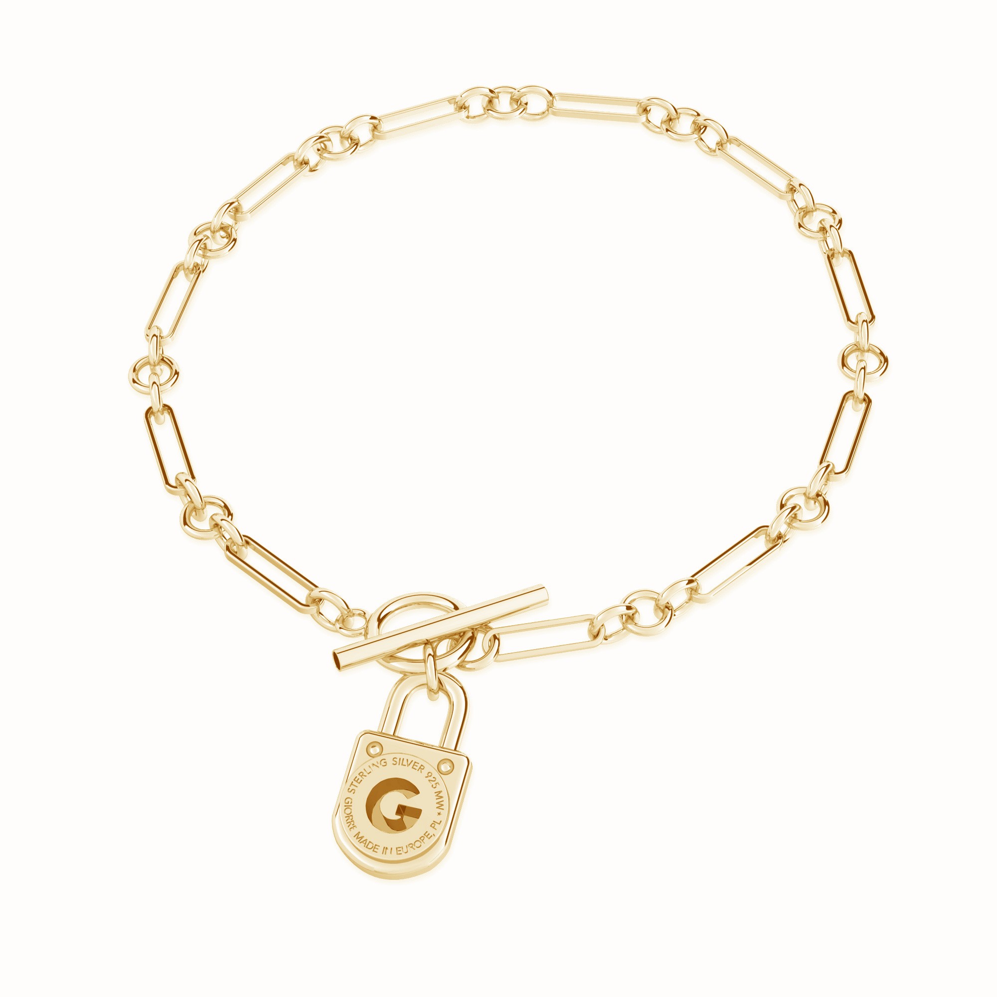 Choker with Giorre padlock, sterling silver 925