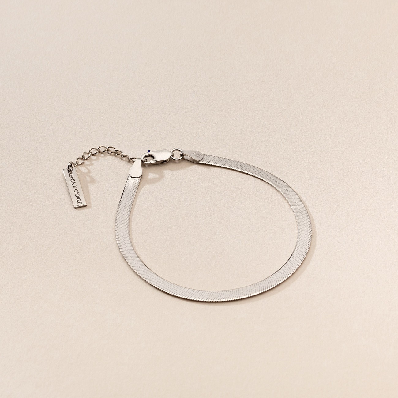 Silver bracelet flat chain sterling silver 925