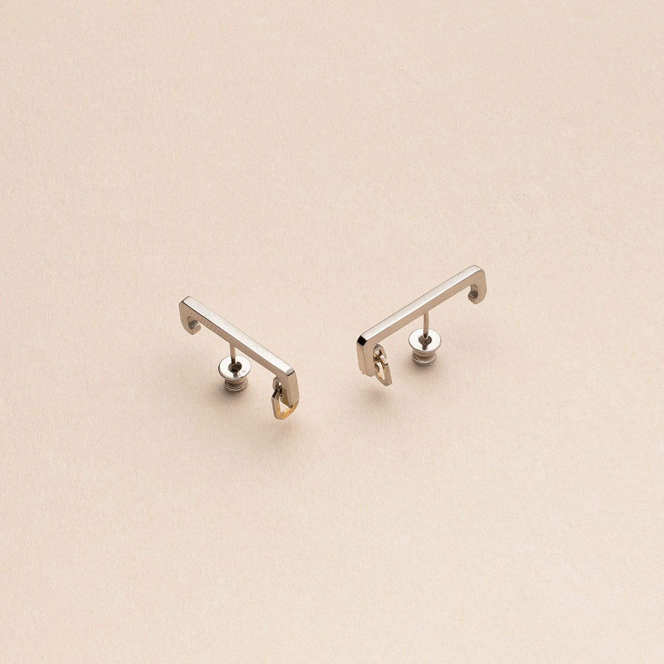 Geometric rectangles earrings, sterling silver 925, XENIA x GIORRE