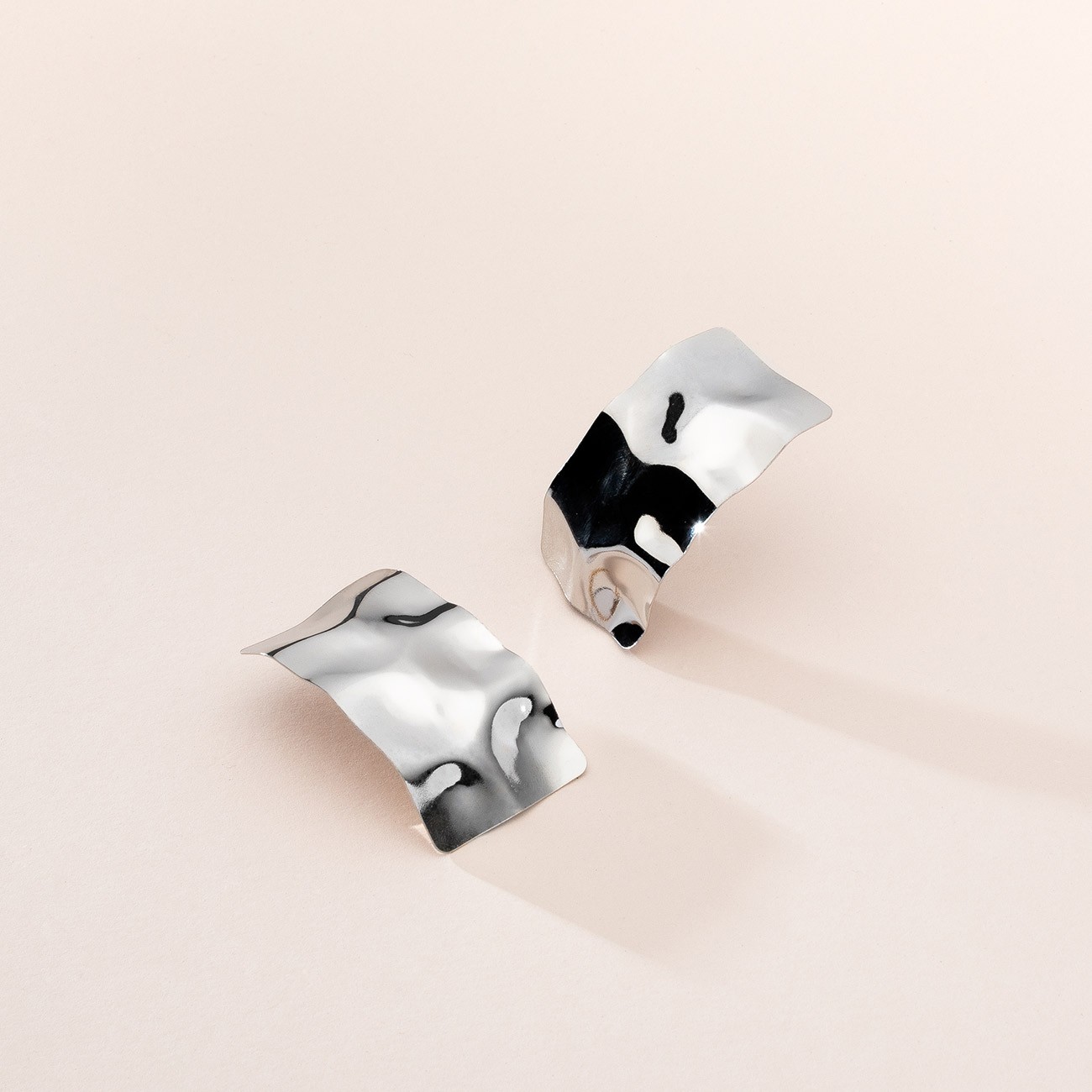 Simple rectangle earrings, sterling silver 925, XENIA x GIORRE