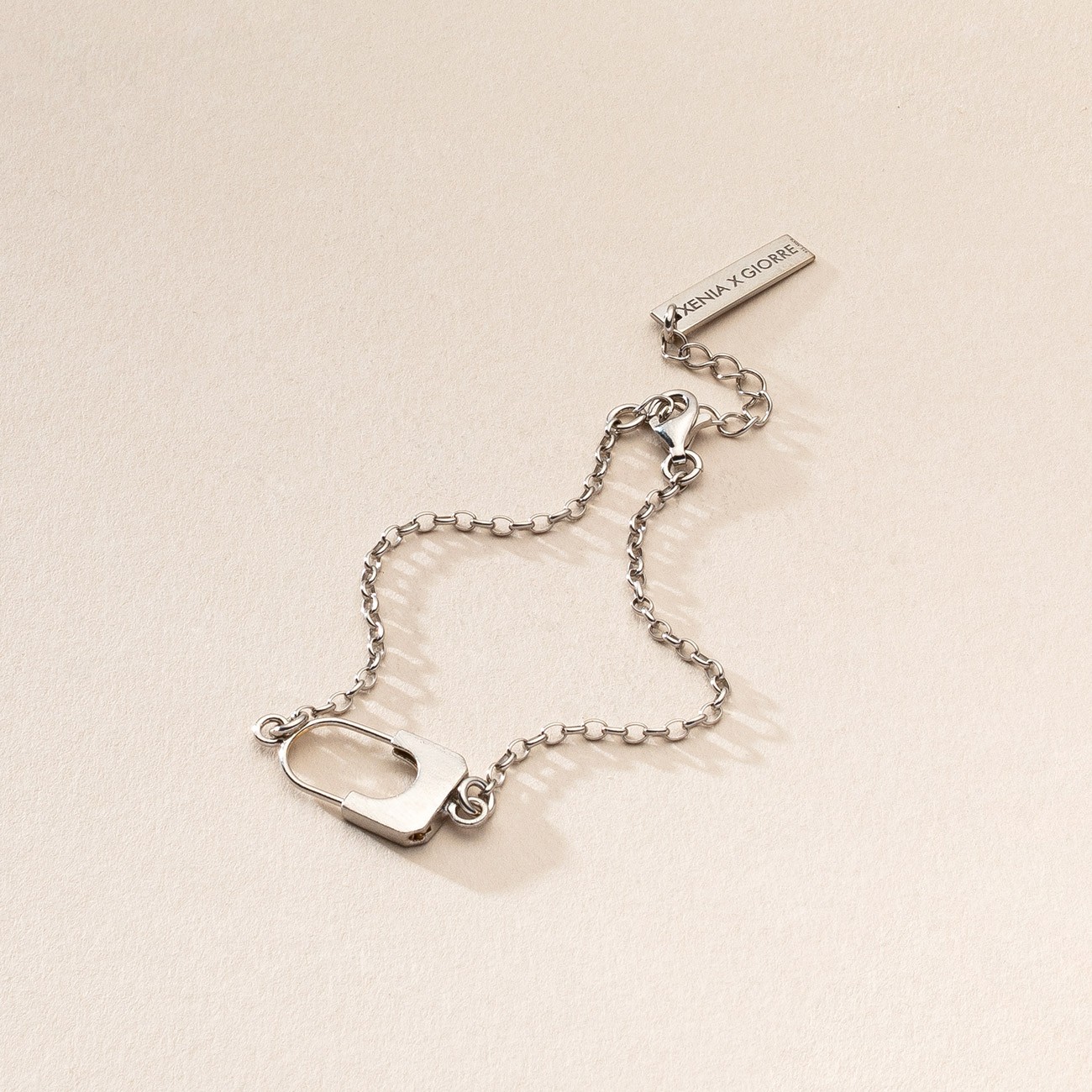 Necklace with padlock, sterling silver 925, XENIA x GIORRE