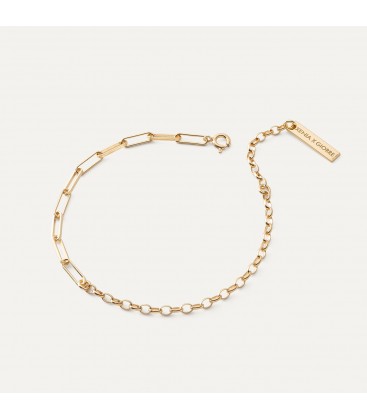Bracelet with two chains - XENIA x GIORRE, silver 925