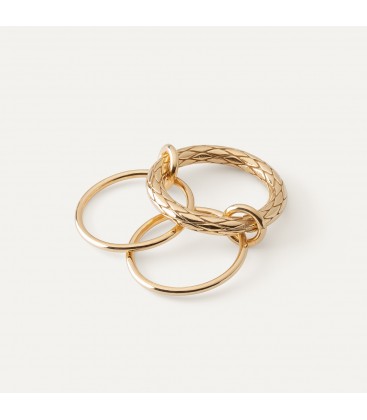 Three ring in one, sterling silver 925, XENIA x GIORRE