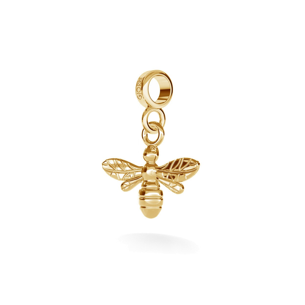 CHARM 15, BEE, SILVER 925,  RHODIUM OR GOLD PLATED