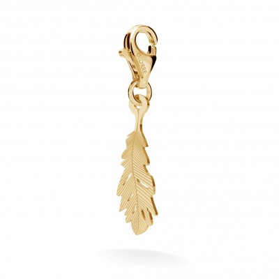 CHARM 30, FEATHER, SILVER 925, RHODIUM OR GOLD PLATED