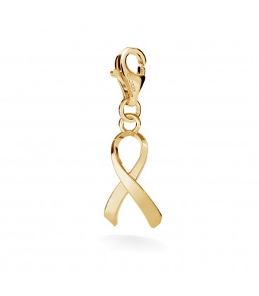 CHARM 17, RIBBON, SILVER 925,  RHODIUM OR GOLD PLATED
