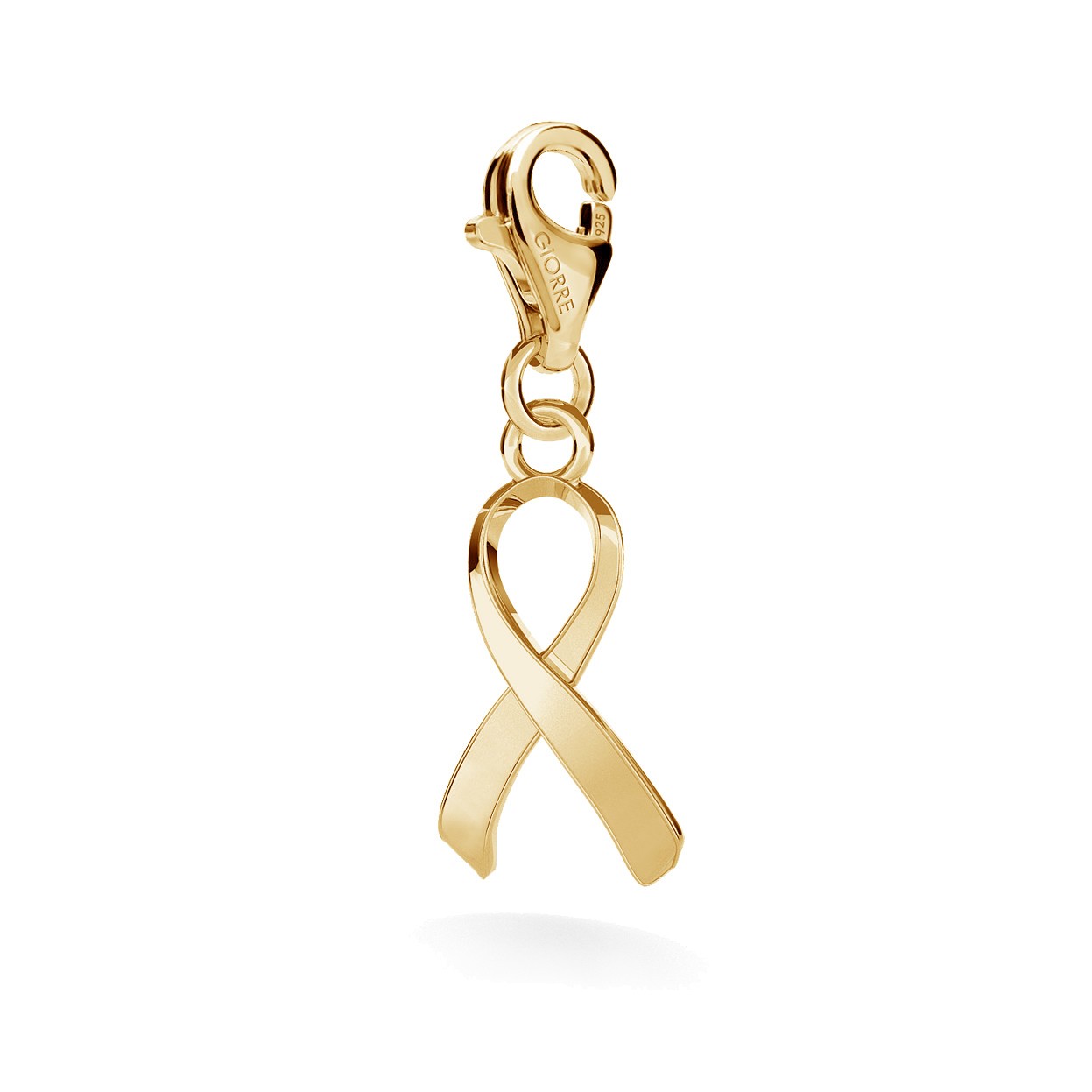 CHARM 17, RIBBON, SILVER 925,  RHODIUM OR GOLD PLATED