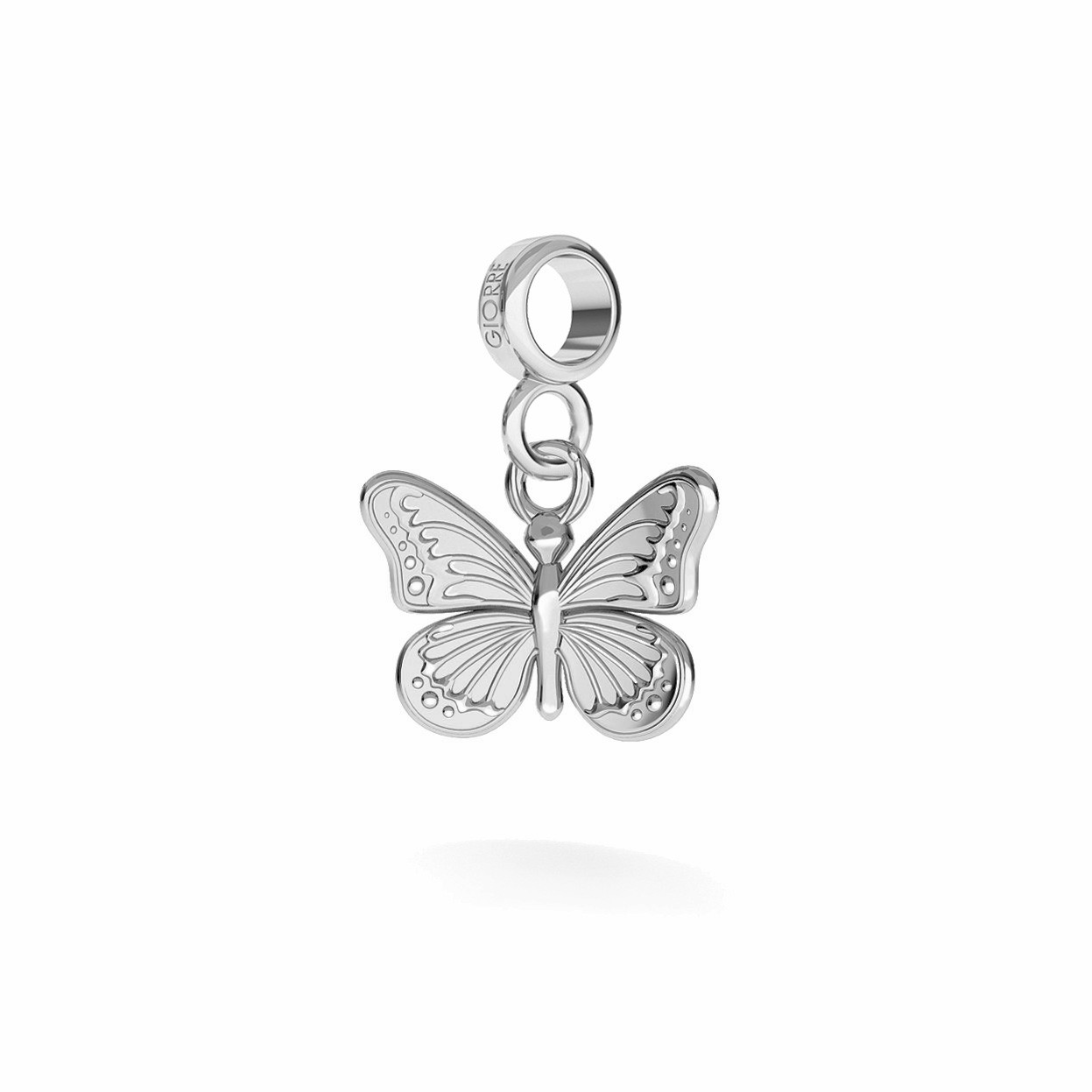 CHARM 86, BUTTERFLY, SILVER 925, RHODIUM OR GOLD PLATED